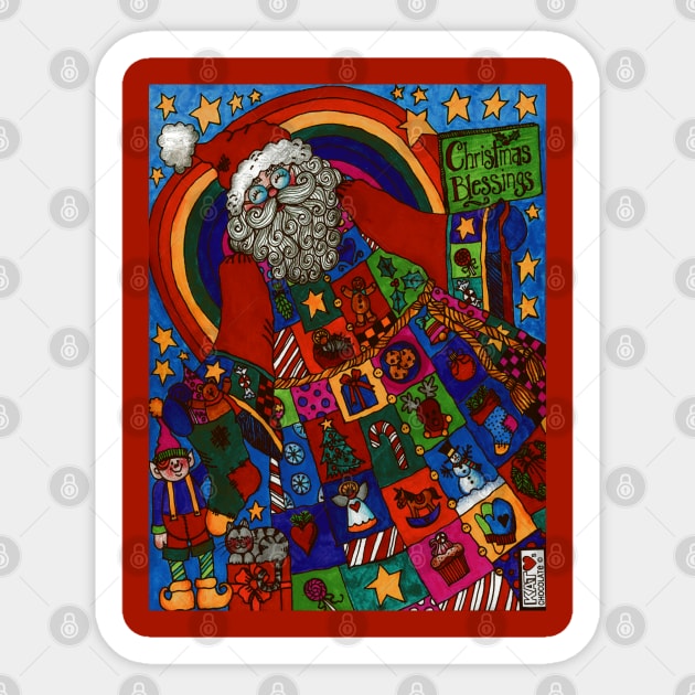 Abundant Blessings Santa Sticker by Kat Loves Chocolate